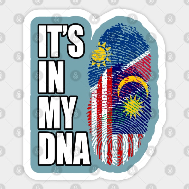 Malaysian And Namibian Mix DNA Flag Heritage Sticker by Just Rep It!!